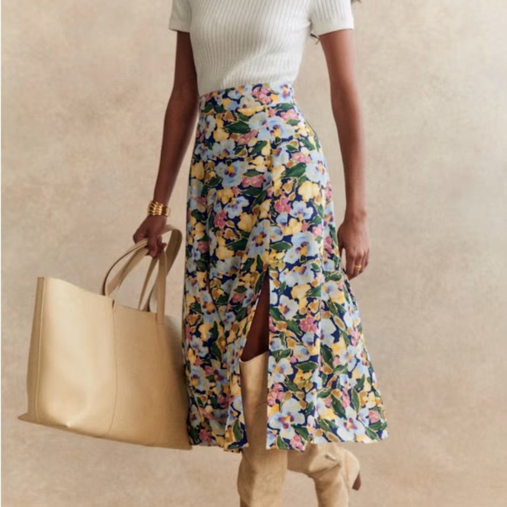 Sezane Tabata Skirt - Sézane X Aimie Poetry Blue - Size 6